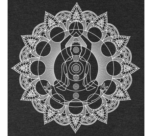 Футболка женская Chakraday, черный меланж