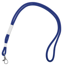 Шнурок для бейджа Tube Metal, синий