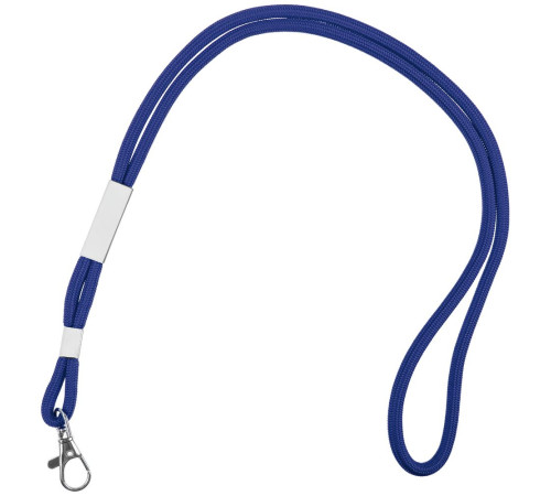 Шнурок для бейджа Tube Metal, синий