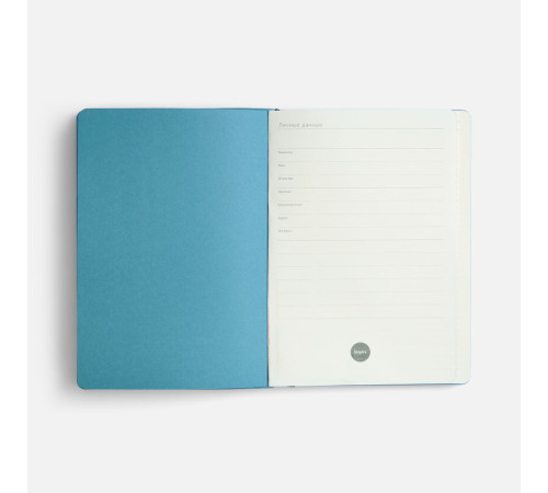 Ежедневник Doppio, недатированный, синий с голубым