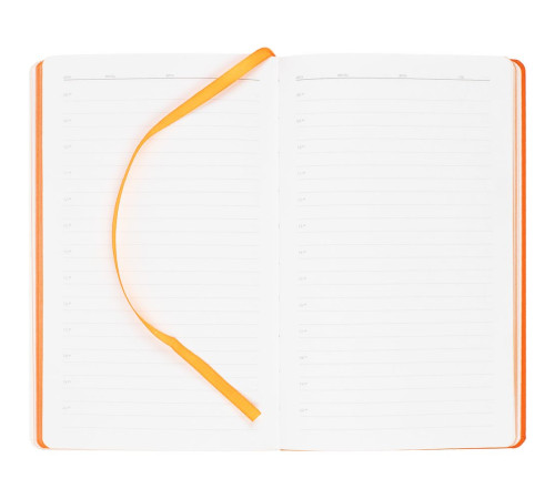 Ежедневник Duplex, недатированный, белый с оранжевым