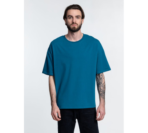 Футболка унисекс оверсайз Crosstown, бирюзовая (морская волна)