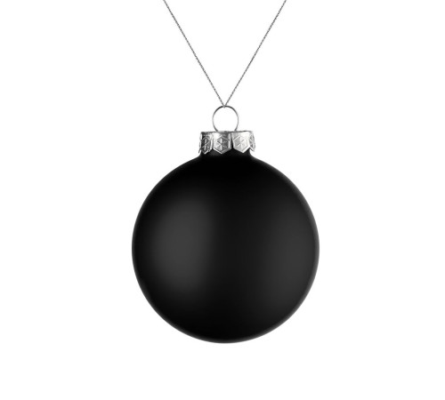 Елочный шар Finery Matt, 8 см, матовый черный