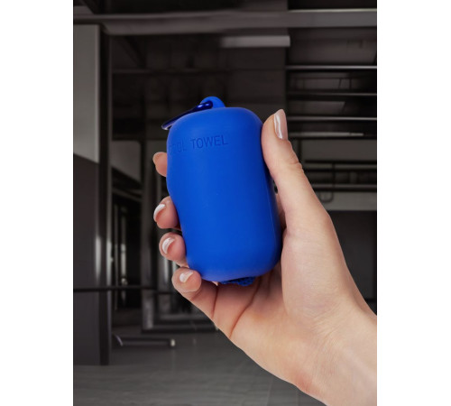Охлаждающее полотенце Narvik в силиконовом чехле, синее