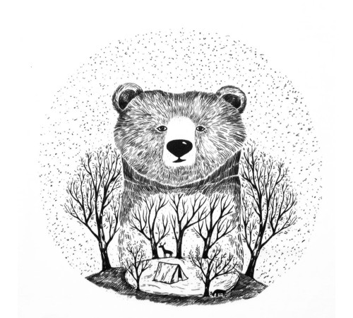 Футболка женская Bear, белая