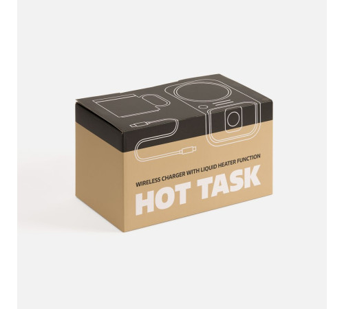 Беспроводное зарядное устройство с подогревом кружки Hot Task, белое