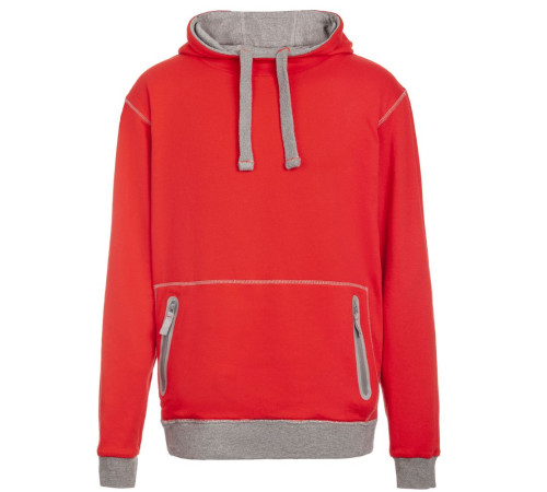 Двусторонняя толстовка Revers, серая с красным