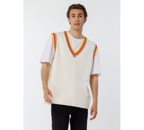 Жилет оверсайз унисекс Cornell в сумке, молочно-белый