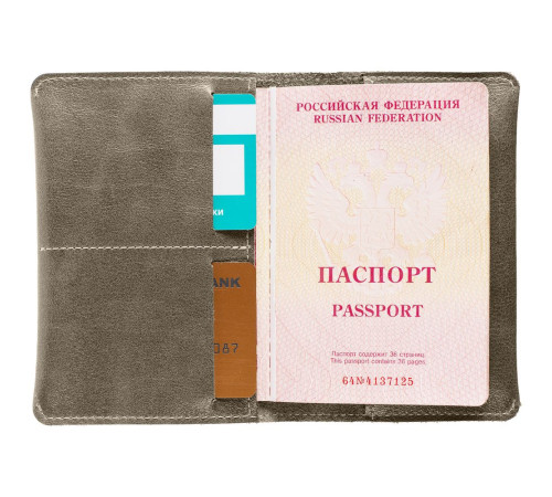 Обложка для паспорта Apache, ver.2, серая