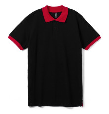 Рубашка поло Prince 190, черная с красным