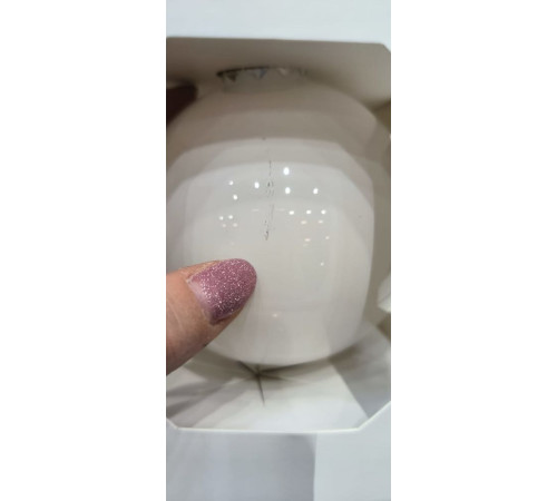 Оформительский шар Finery, 8 см, глянцевый белый