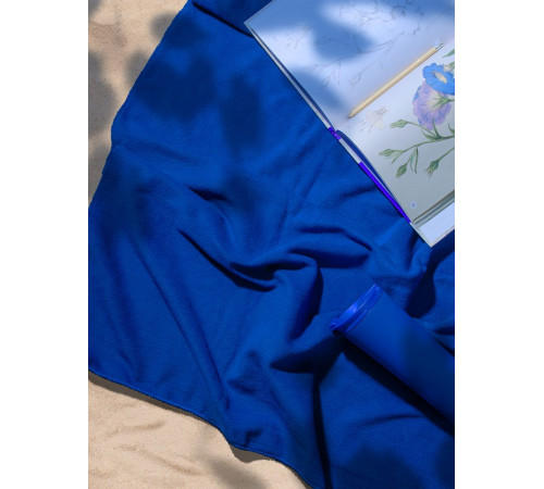 Флисовый плед Warm&Peace, ярко-синий