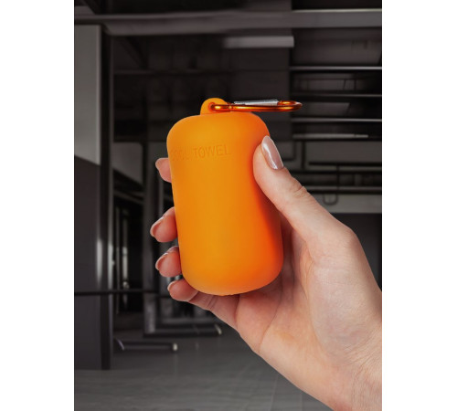 Охлаждающее полотенце Narvik в силиконовом чехле, оранжевое