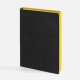 Ежедневник Doppio, недатированный, черный с желтым