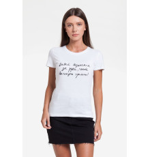 Футболка женская «Давай возьмемся за руки», белая