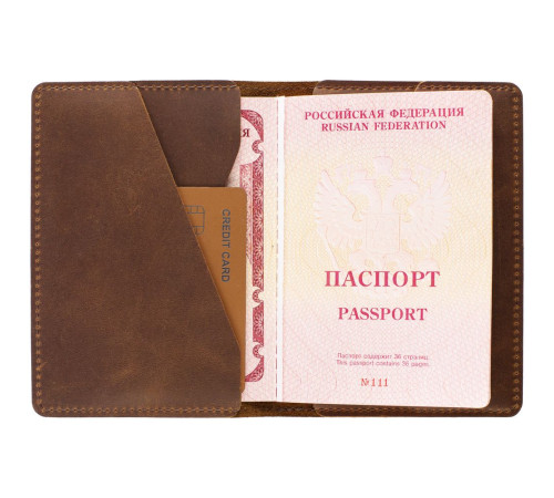 Обложка для паспорта inStream, коричневая