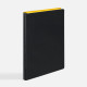 Ежедневник Doppio, недатированный, черный с желтым