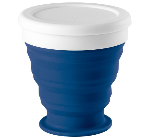 Складной стакан с крышкой Astrada, синий