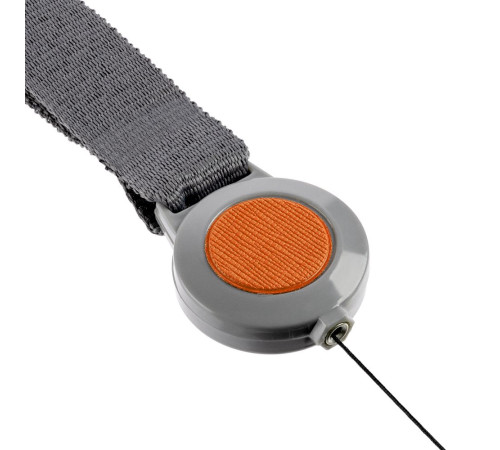 Чехол для карточки с лентой и ретрактором Devon, оранжевый