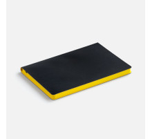 Ежедневник Doppio, недатированный, черный с желтым