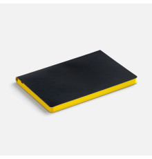 Ежедневник Doppio, недатированный, черный с желтым