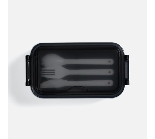 Ланчбокс Pranzo, белый с черным