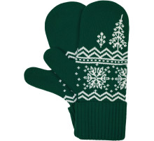 Варежки Elnik, зеленые с молочно-белым