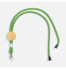 Шнурок для бейджа Tube Wood, зеленый