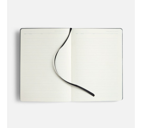 Ежедневник Doppio, недатированный, черный с серым