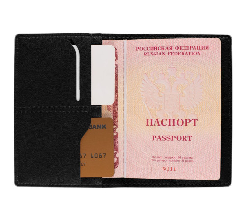 Обложка для паспорта Petrus, черная