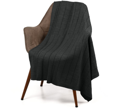 Плед Bambolay, темно-серый меланж