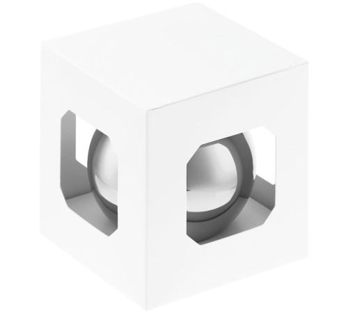 Оформительский шар Finery, 8 см, глянцевый серебристый
