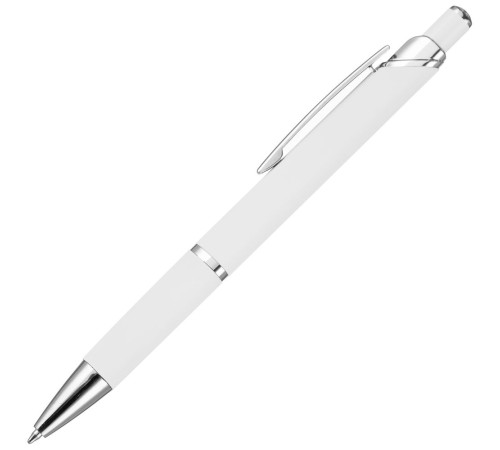 Ручка шариковая Chromos Soft Touch, белая