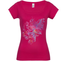 Футболка женская Vibrance, темно-розовая (фуксия)