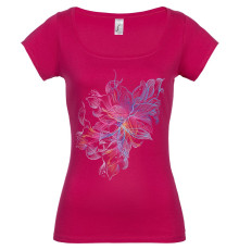 Футболка женская Vibrance, темно-розовая (фуксия)