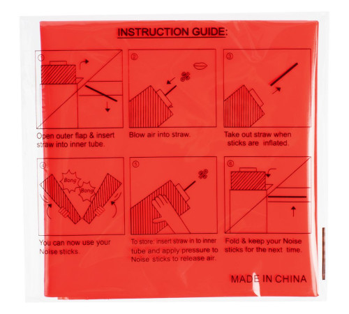 Палки-стучалки для болельщиков «Пошумим», красные