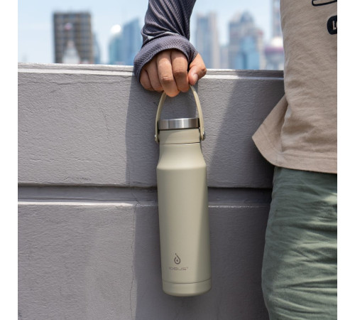 Термобутылка Tateyama, серо-бежевая