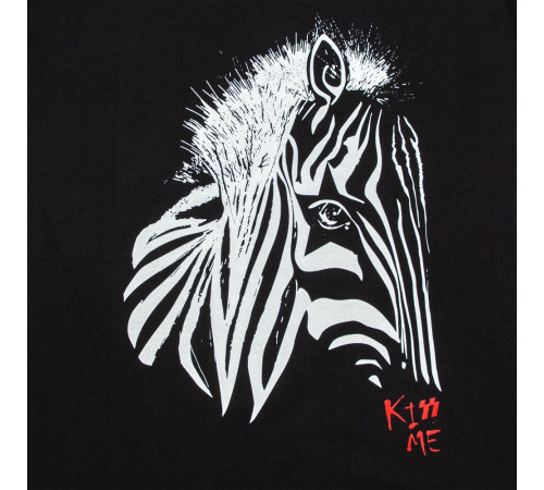 Футболка женская «Арт-рокстар. Kiss Me», черная