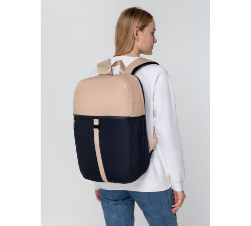 Рюкзак coolStuff, темно-синий с бежевым