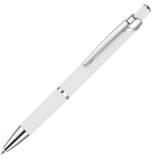 Ручка шариковая Chromos Soft Touch, белая