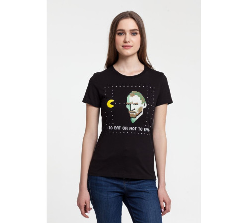 Футболка женская «Ван-Пакман», черная