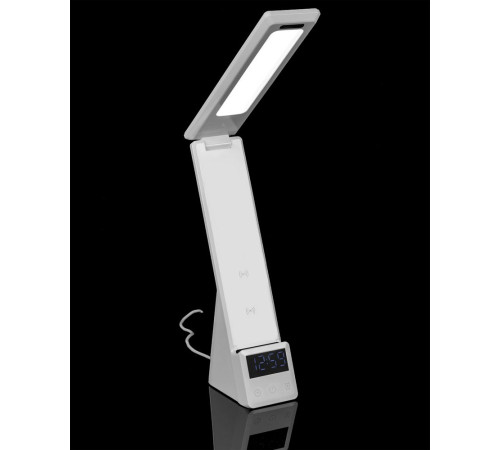 Лампа с беспроводной зарядкой смартфона и часов Powerack, белая