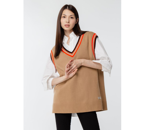 Жилет оверсайз унисекс Cornell в сумке, бежевый