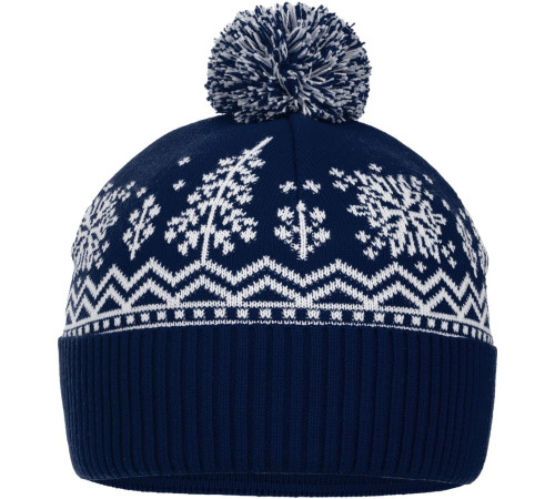 Шапка Elnik, синяя с молочно-белым