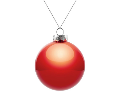 Оформительский шар Finery, 8 см, глянцевый красный