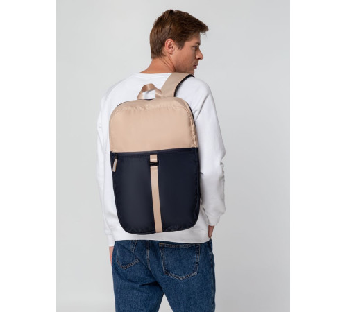 Рюкзак coolStuff, темно-синий с бежевым