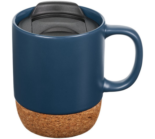 Кружка с пробковой подставкой Corky Walk, синяя