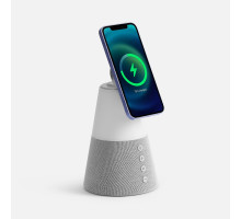 Bluetooth-колонка с беспроводной зарядкой и подсветкой Cone Sonance, серая
