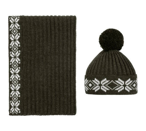 Шарф Eira, зеленый (оливковый)