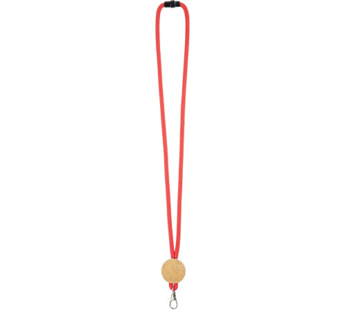 Шнурок для бейджа Tube Wood, красный
